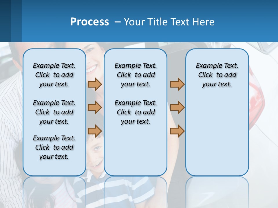 Big Family By The Car PowerPoint Template