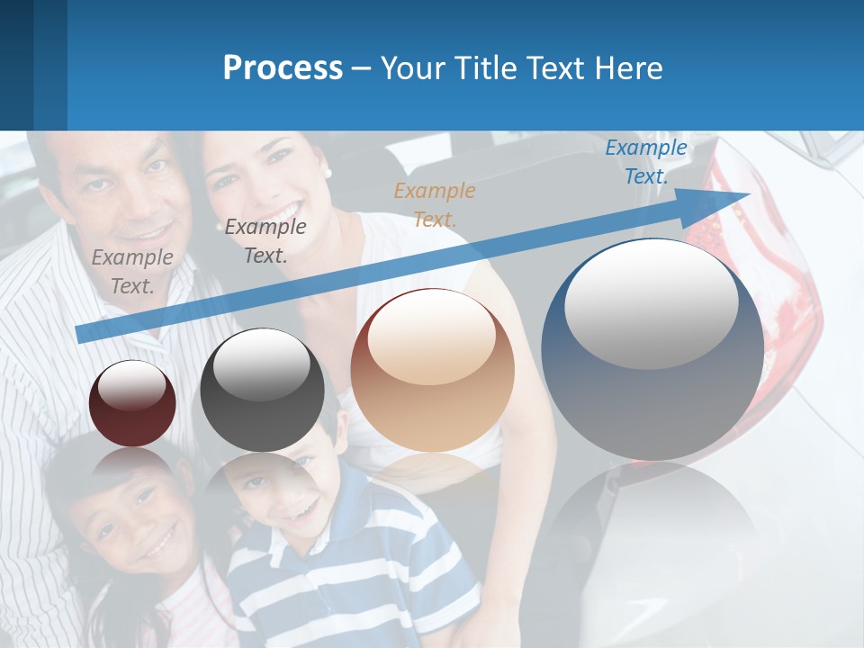 Big Family By The Car PowerPoint Template