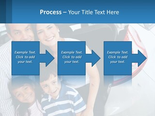 Big Family By The Car PowerPoint Template