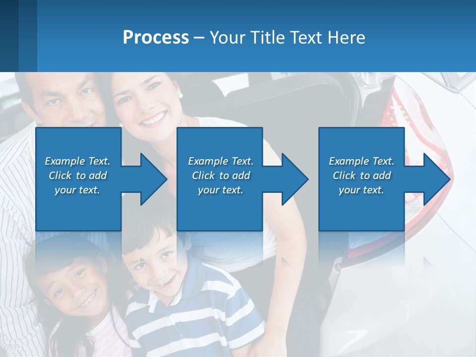 Big Family By The Car PowerPoint Template