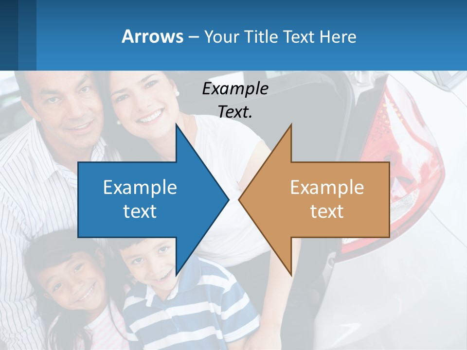 Big Family By The Car PowerPoint Template