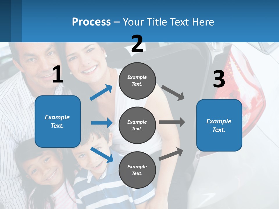 Big Family By The Car PowerPoint Template