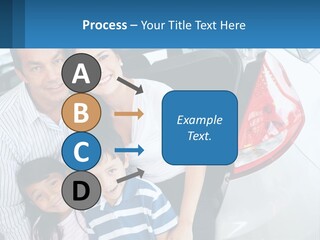 Big Family By The Car PowerPoint Template