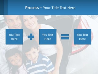 Big Family By The Car PowerPoint Template