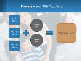 Big Family By The Car PowerPoint Template