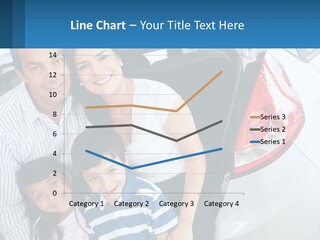 Big Family By The Car PowerPoint Template