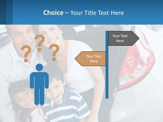 Big Family By The Car PowerPoint Template