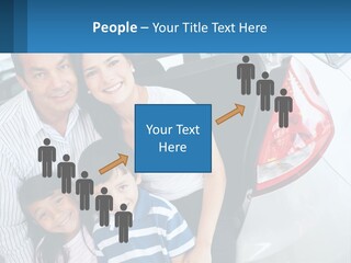 Big Family By The Car PowerPoint Template