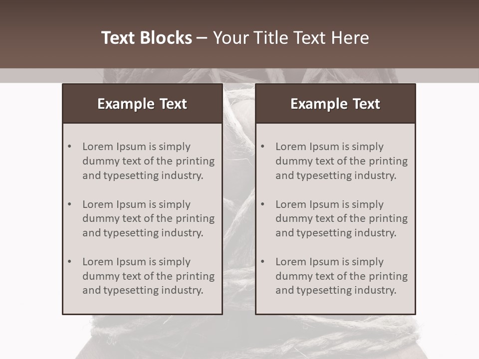 Tied Hands PowerPoint Template