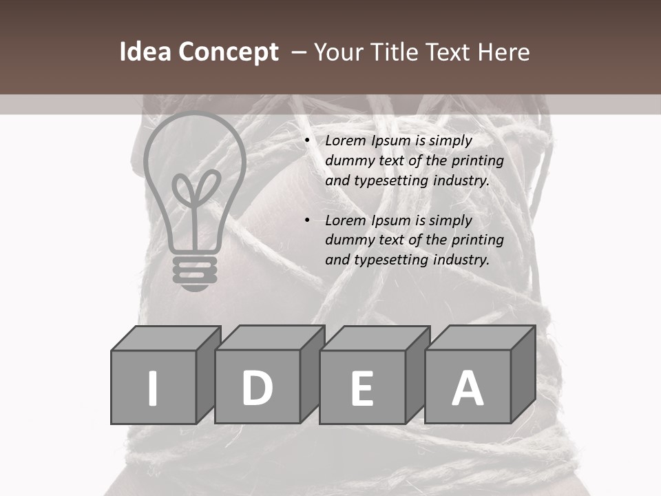 Tied Hands PowerPoint Template