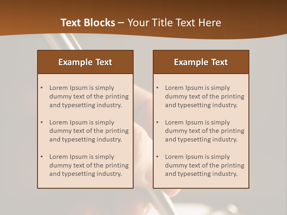 Write Text With A Pen PowerPoint Template