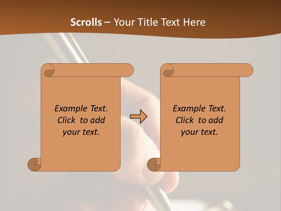 Write Text With A Pen PowerPoint Template