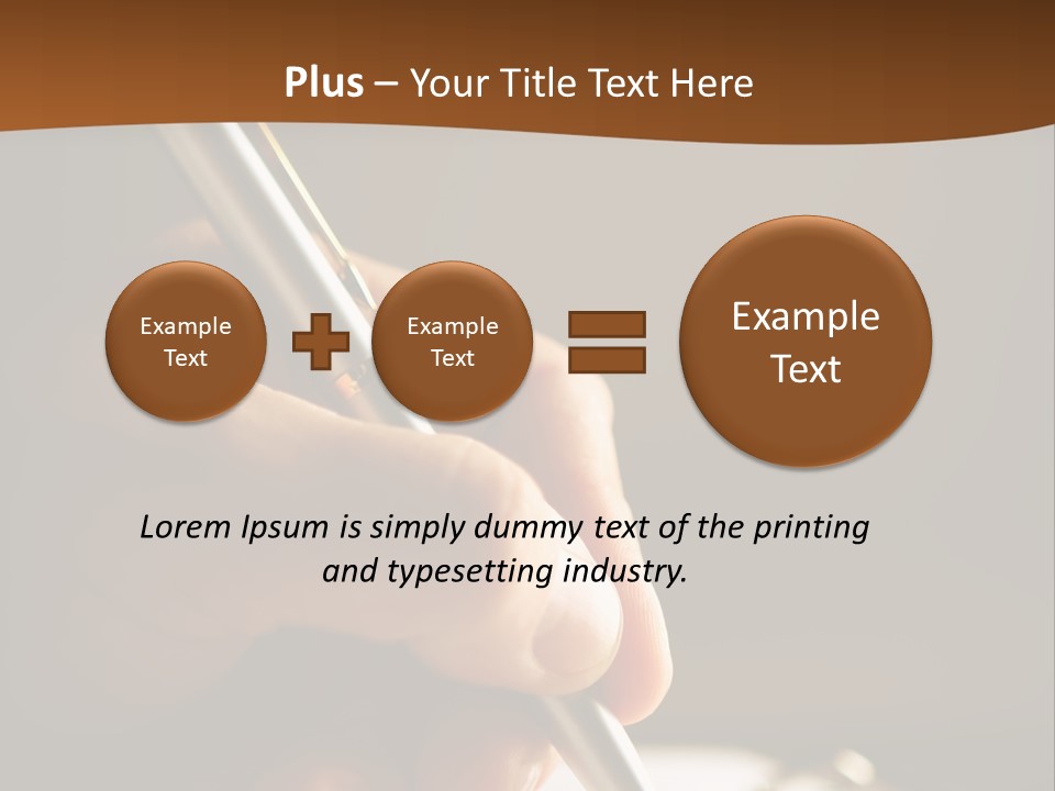 Write Text With A Pen PowerPoint Template