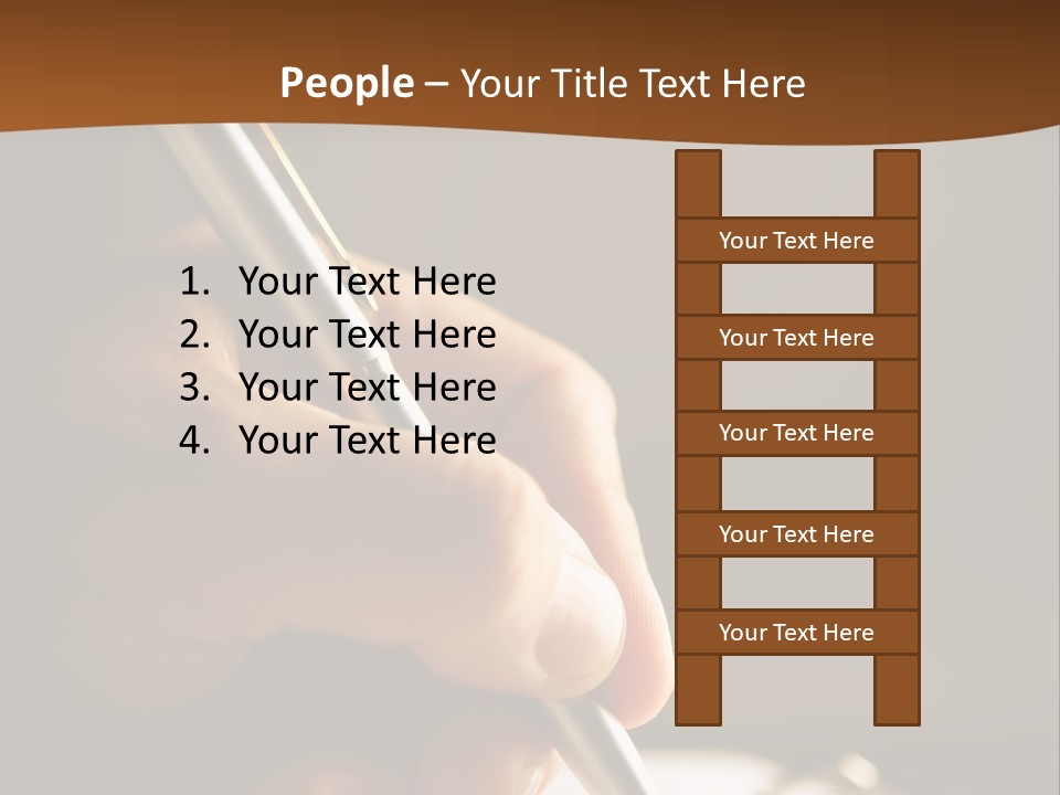 Write Text With A Pen PowerPoint Template