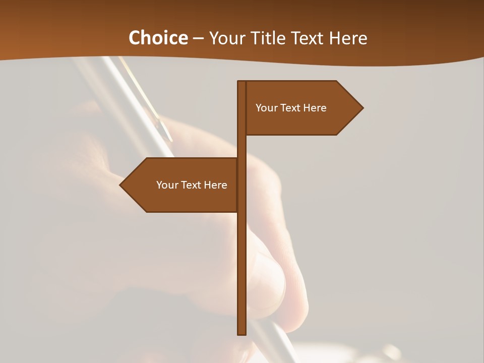 Write Text With A Pen PowerPoint Template
