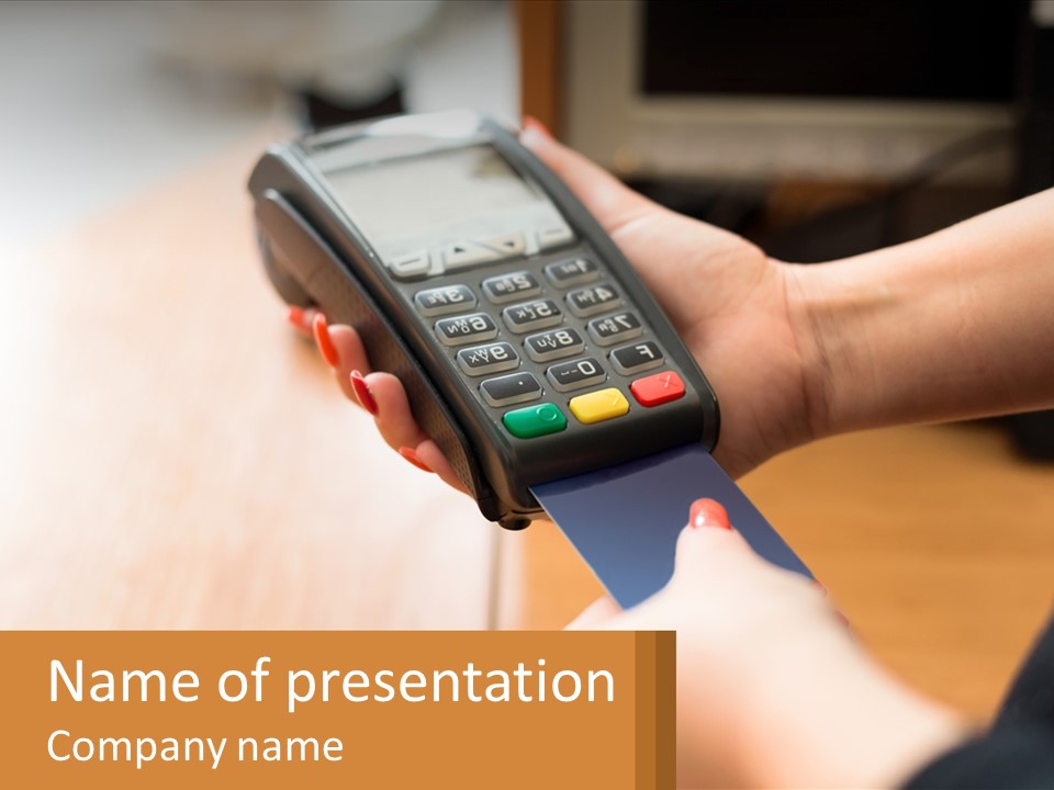 Terminal For Card Payment PowerPoint Template