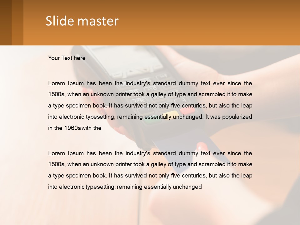 Terminal For Card Payment PowerPoint Template