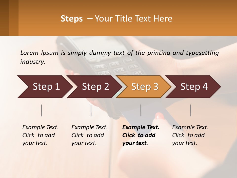 Terminal For Card Payment PowerPoint Template