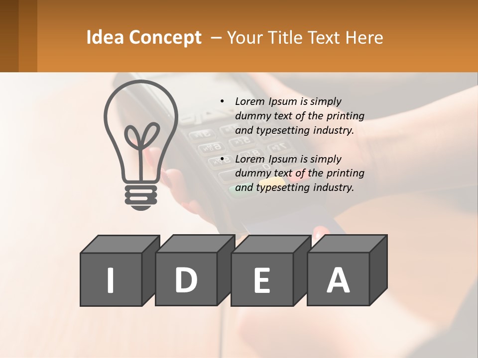 Terminal For Card Payment PowerPoint Template