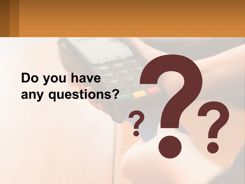 Terminal For Card Payment PowerPoint Template