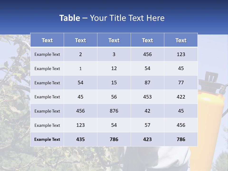 Treatment Of Trees From Pests PowerPoint Template
