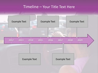 Girl In A Car In A Traffic Jam PowerPoint Template