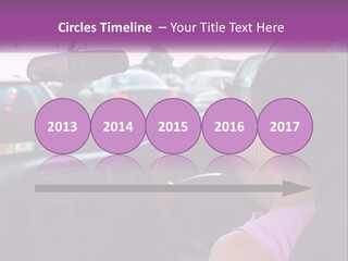 Girl In A Car In A Traffic Jam PowerPoint Template