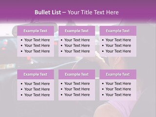 Girl In A Car In A Traffic Jam PowerPoint Template