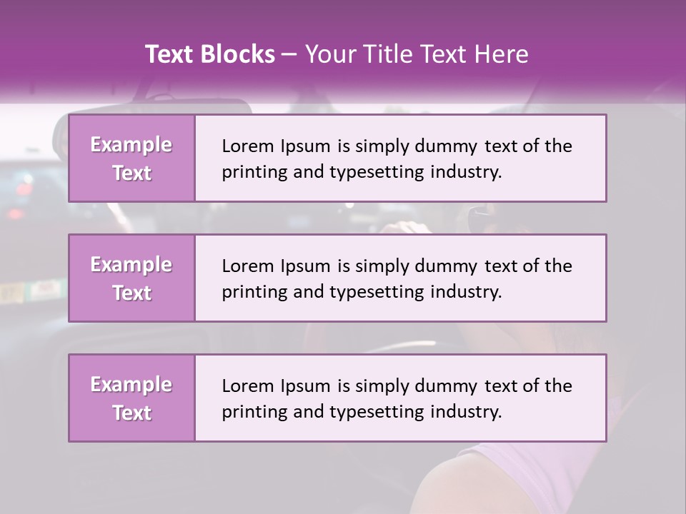 Girl In A Car In A Traffic Jam PowerPoint Template