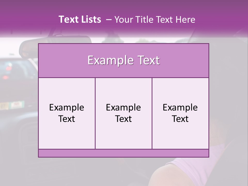 Girl In A Car In A Traffic Jam PowerPoint Template