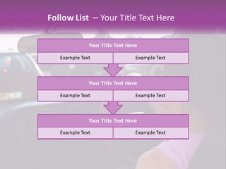 Girl In A Car In A Traffic Jam PowerPoint Template