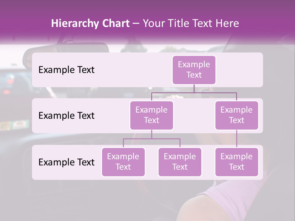 Girl In A Car In A Traffic Jam PowerPoint Template