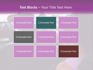 Girl In A Car In A Traffic Jam PowerPoint Template