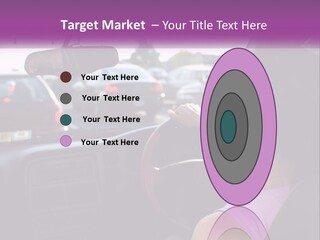 Girl In A Car In A Traffic Jam PowerPoint Template