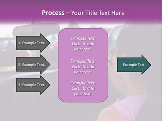 Girl In A Car In A Traffic Jam PowerPoint Template
