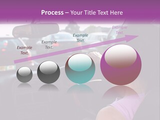 Girl In A Car In A Traffic Jam PowerPoint Template