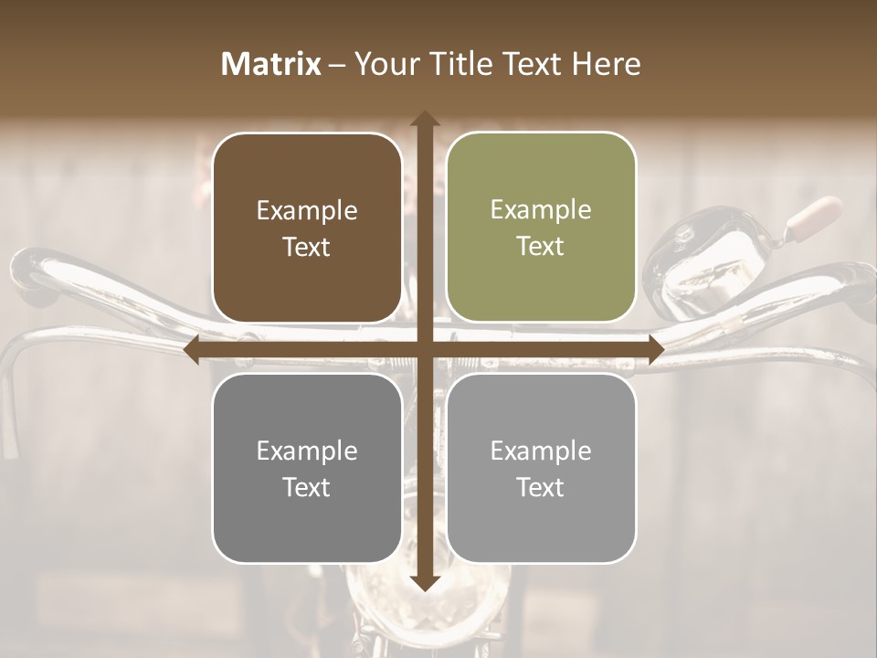 Bicycles Bouquet Of Flowers PowerPoint Template