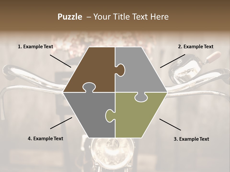 Bicycles Bouquet Of Flowers PowerPoint Template