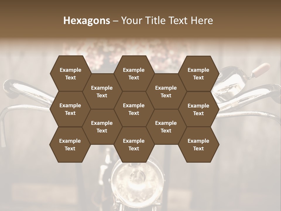 Bicycles Bouquet Of Flowers PowerPoint Template