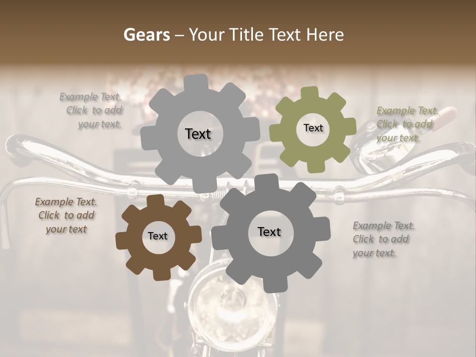 Bicycles Bouquet Of Flowers PowerPoint Template