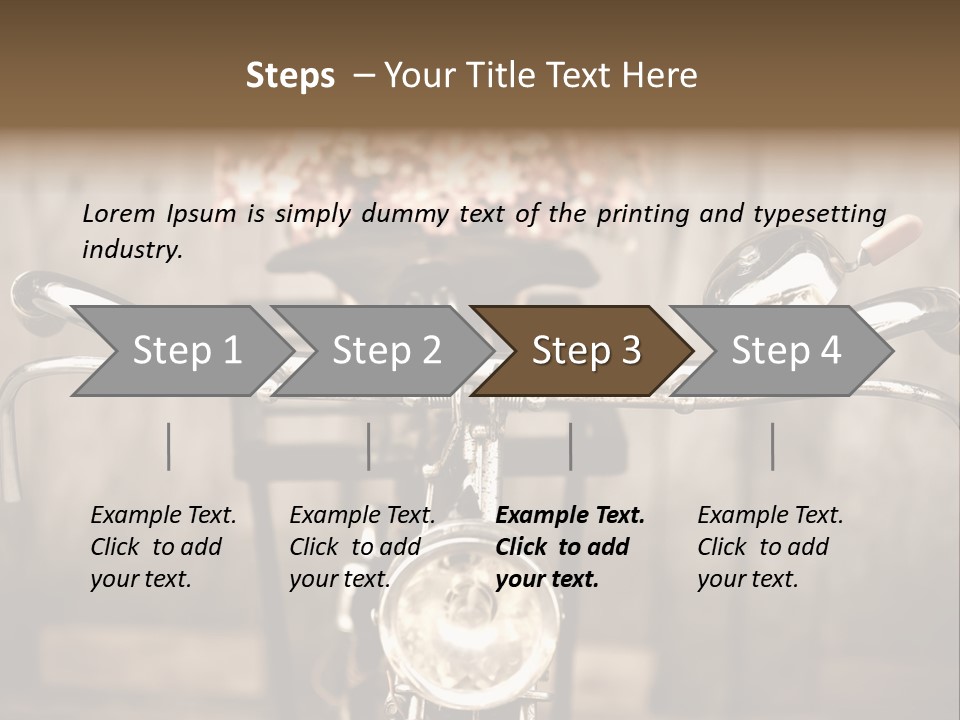 Bicycles Bouquet Of Flowers PowerPoint Template
