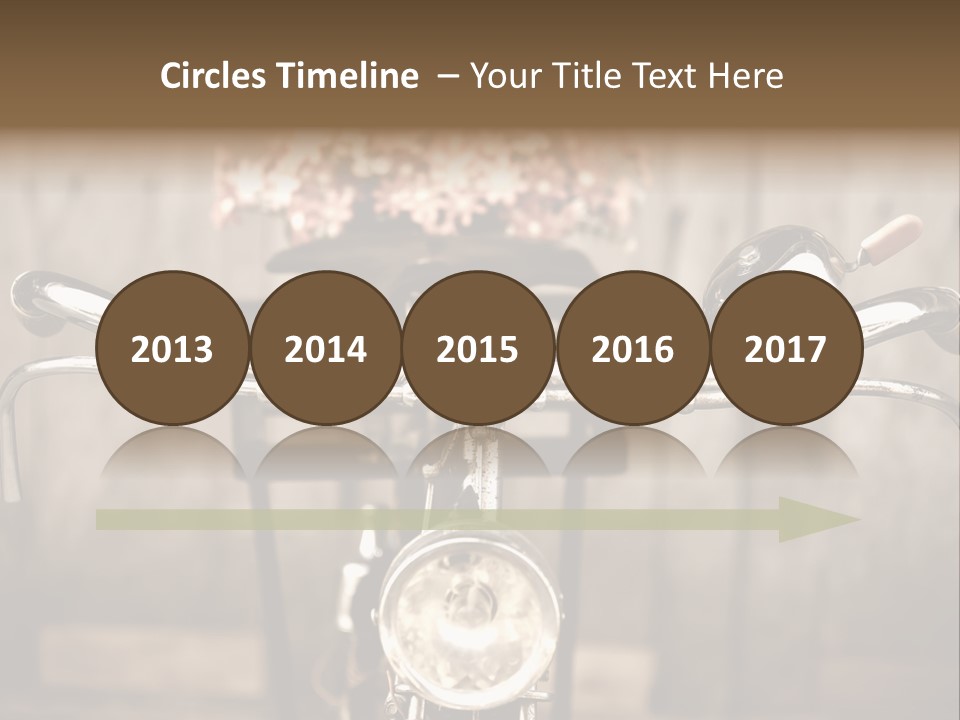 Bicycles Bouquet Of Flowers PowerPoint Template