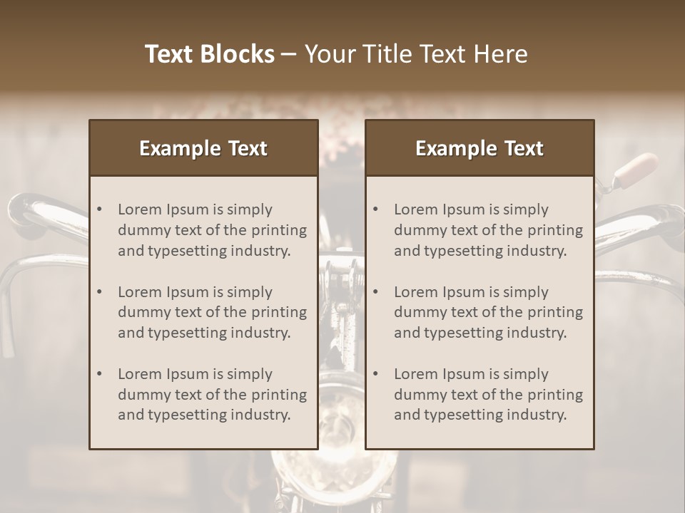 Bicycles Bouquet Of Flowers PowerPoint Template