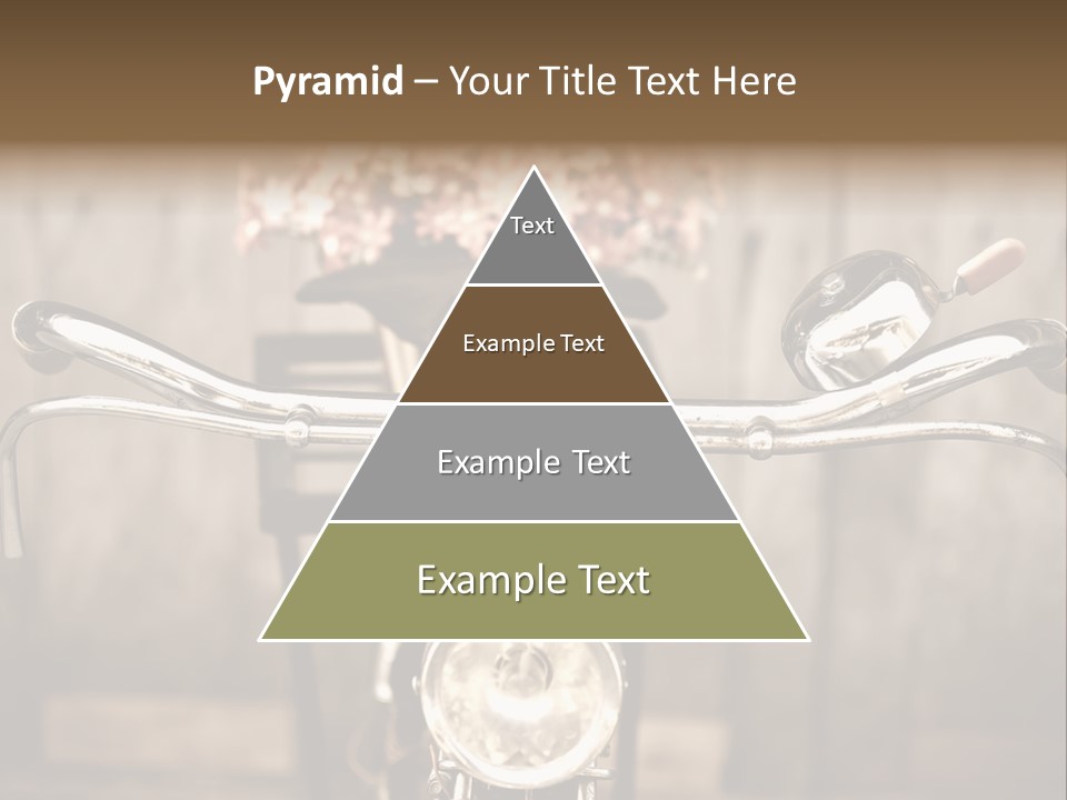 Bicycles Bouquet Of Flowers PowerPoint Template