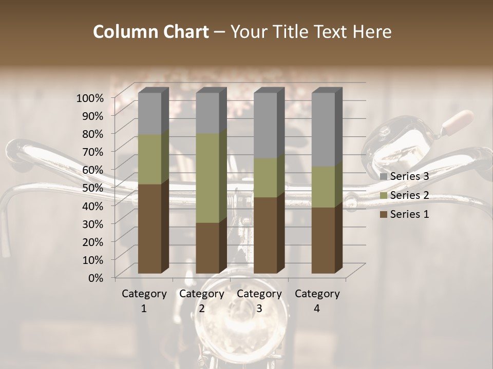 Bicycles Bouquet Of Flowers PowerPoint Template