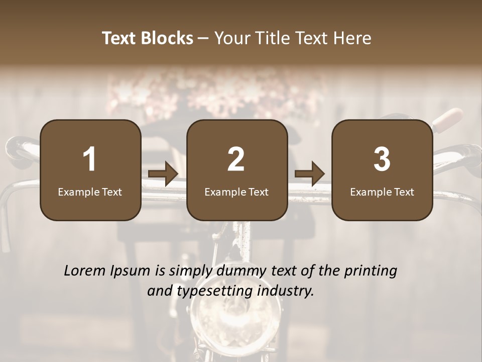 Bicycles Bouquet Of Flowers PowerPoint Template