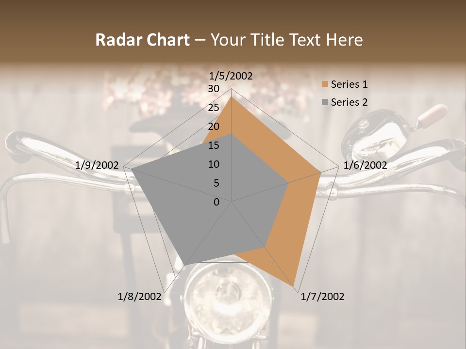 Bicycles Bouquet Of Flowers PowerPoint Template