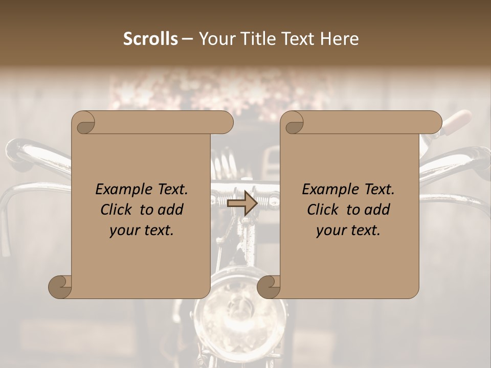 Bicycles Bouquet Of Flowers PowerPoint Template