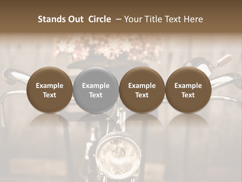 Bicycles Bouquet Of Flowers PowerPoint Template