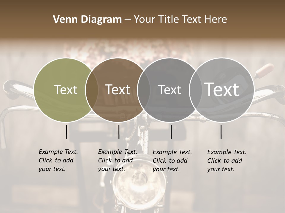 Bicycles Bouquet Of Flowers PowerPoint Template